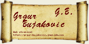 Grgur Bujaković vizit kartica